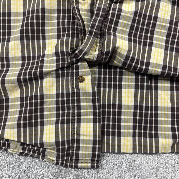 Carhartt Shirt Mens Large Relaxed Fit Plaid Button Down Cotton *Stain* - Picture 4 of 11
